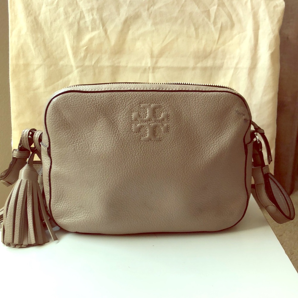 Authentic Tory Burch French Gray Thea Shoulder Bag